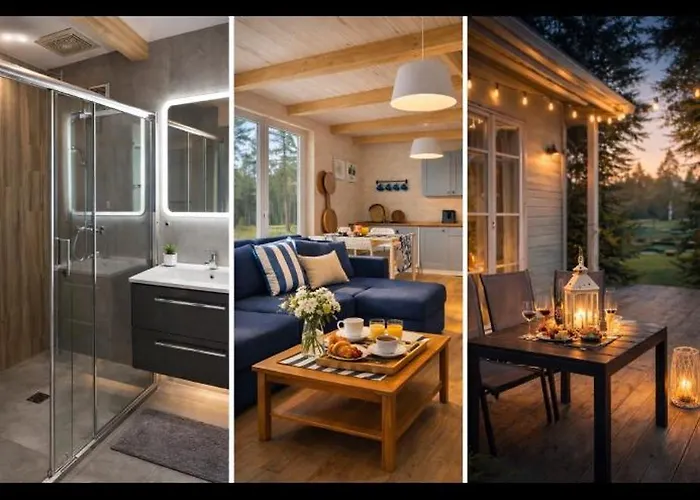 Domki Kapitańskie z prywatnym polem do gry w Mini Golf Rewal